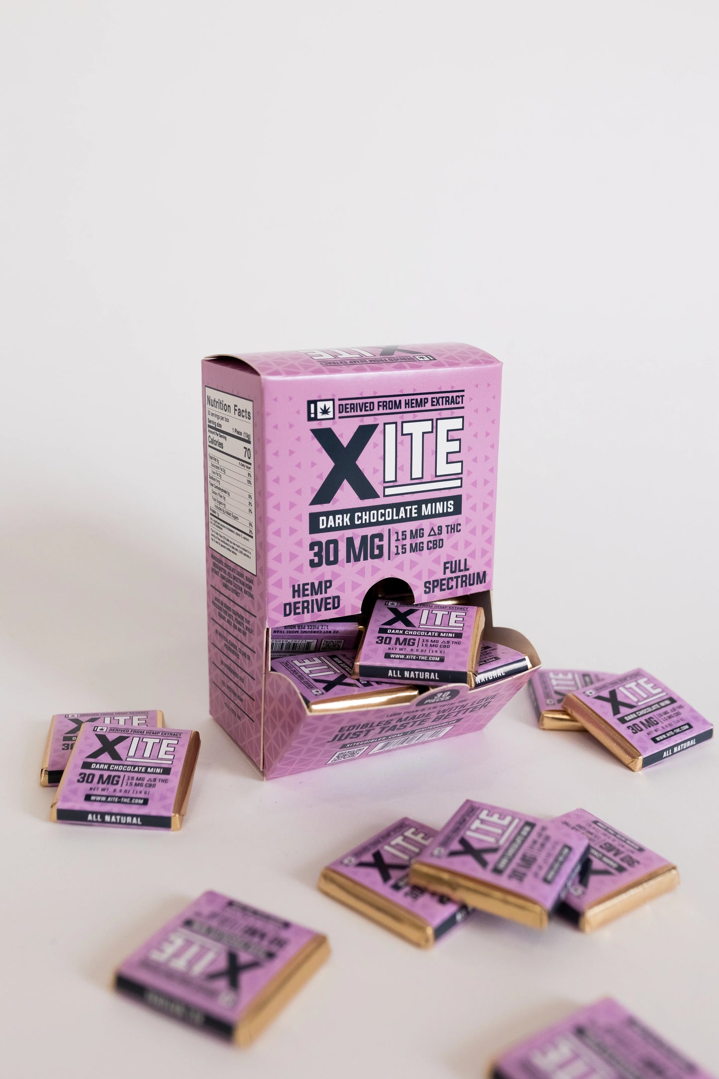 XITE Delta 9 CBD 1:1 Chocolate Mini 30mg