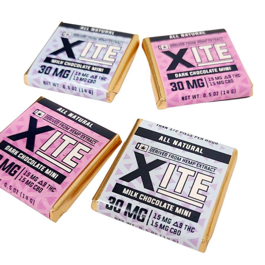 XITE Delta 9 CBD 1:1 Chocolate Mini 30mg