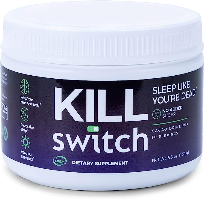 Kill Switch Sleep Aid Dietary Supplement 30 Servings Sugar-Free Hot Chocolate