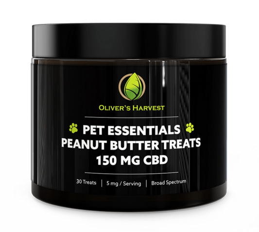 Oliver's Harvest - 150mg Pet Treats - Peanut Butter - 30 pack